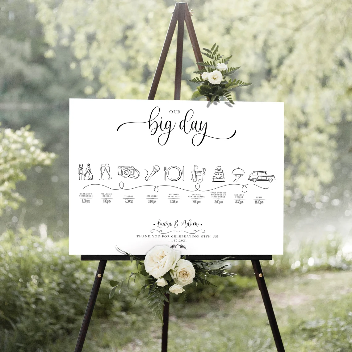 Order Of The Day Wedding Print