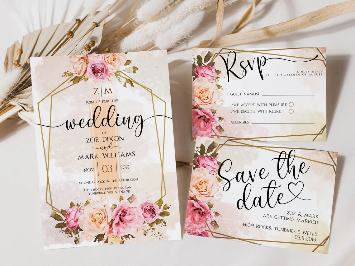 Personalised Wedding Invitation Set
