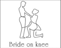 Bride on knee
