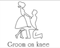 Groom on knee
